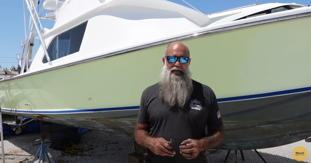 Removing Two Cummins 6BT 5.9L Engines With Twin Disc MG502 Transmissions From A Bertram 31 Video